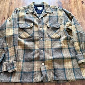 Brandeis Vintage Wool Button up Size L